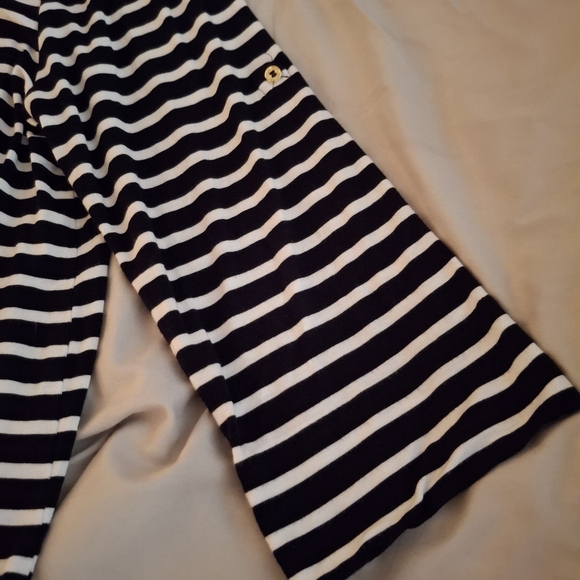 Calvin Klein Women's Black And White Casual Striped Top - Picture 8 of 9